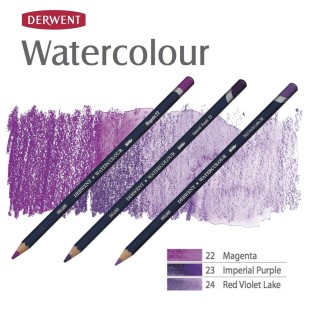 Комплект карандашей акварельных Derwent "Watercolour" Лиловые оттенки (№22, 23, 24)