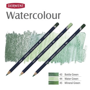 Комплект карандашей акварельных Derwent "Watercolour" Зеленые оттенки (№43, 44, 45)