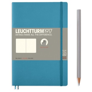 Блокнот без линовки Leuchtturm1917 "Paperback" B6+,61л, 80гр/м², мягкая обложка,Синий Нордический (358316)
