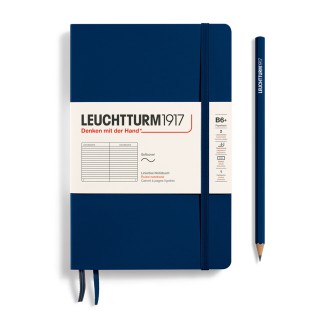 Блокнот в линейку Leuchtturm1917 "Paperback" B6+, 61л, 80гр/м², мягкая обложка, Синий Неви