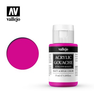 Гуашь-темпера Vallejo "Acrylic Gouache" 06.126 Розовый флуо, 35 мл