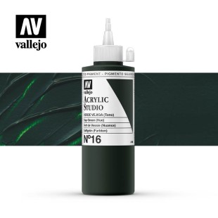 Акриловая краска Vallejo "Studio" #16 Sap Green (Зеленая крушина), 200мл