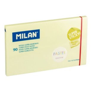 Бумага для заметок самоклеящаяся "MILAN" желтая, 76х127мм, 90л
