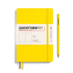Блокнот без линовки Leuchtturm1917 "Medium" A5, 61л, 80гр/м², мягкая обложка, Лимонный (362857)