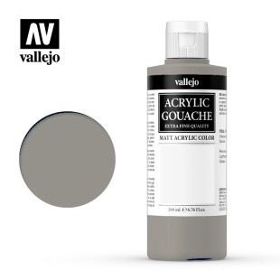 Гуашь-темпера Vallejo "Acrylic Gouache" 11.003 Серый №3, 200 мл