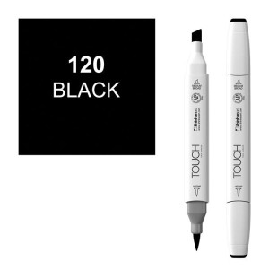 Маркер Touch Twin "Brush" цвет 120 (black)