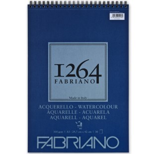 Альбом для акварели Fabriano "1264 Acquerello"  29,7х42см, 30л, 300гр/м² (Cold pressed)