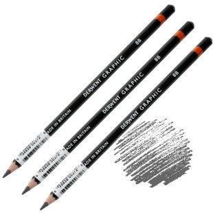 Комплект графитных карандашей Derwent "Graphic" 8B (3 штуки)