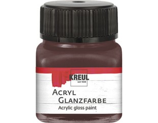 Акрил глянцевый Kreul "Acryl Glanzfarbe" 79211 Dark Brown (темно-коричневая), 20 мл