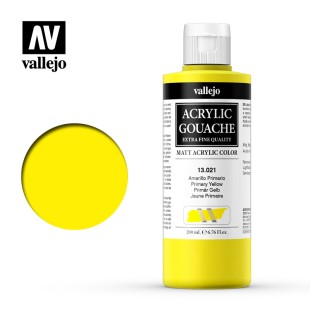 Гуашь-темпера Vallejo "Acrylic Gouache" 13.021 Кадмий желтый лимонный, 200 мл