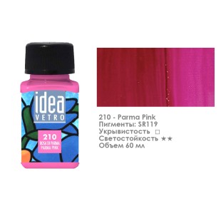 Краска лаковая по стеклу Maimeri "Idea Vetro" 60мл, №210 Розовый Пармский (5314210)