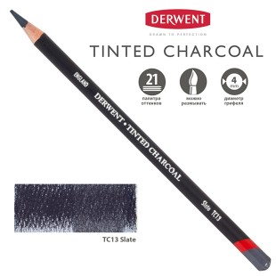 Карандаш угольный Derwent "Tinted Charcoal" TC13 Slate (Сланец)