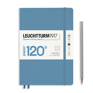 Блокнот в линейку Leuchtturm1917 "120g Edition" А5, 101л, 120гр/м², твердая обложка,Синий Нордический