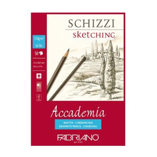 Блок бумаги для графики Fabriano "Accademia" А4, 50л, 120гр/м², мелкозернистая (41122129)