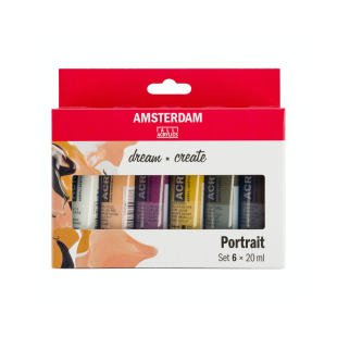 Набор акриловых красок Amsterdam "Portrait" 6 туб по 20мл