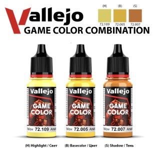Набор красок для моделизма Vallejo "Game Color" 3 штуки (№109, 005, 007) по 18мл