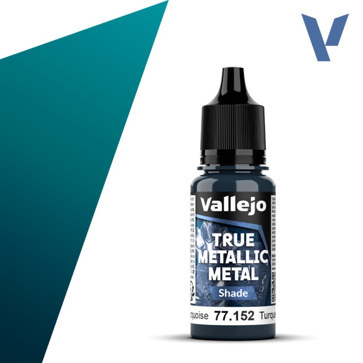 Краска акрил Vallejo "True Metallic Metal" 77.152 Hydra Turquoise, 18мл (серия Shade)