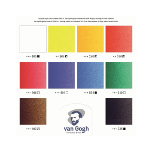Набор акриловых красок "Van Gogh" 10 туб по 40мл +аксессуары