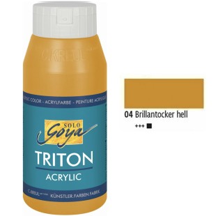 Краска акриловая Solo Goya "Triton" №04 Охра светлая, 750мл.