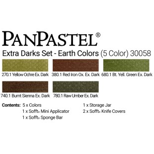 Набор сухой пастели PanPastel "Earth Colors" 5 цветов PP30058