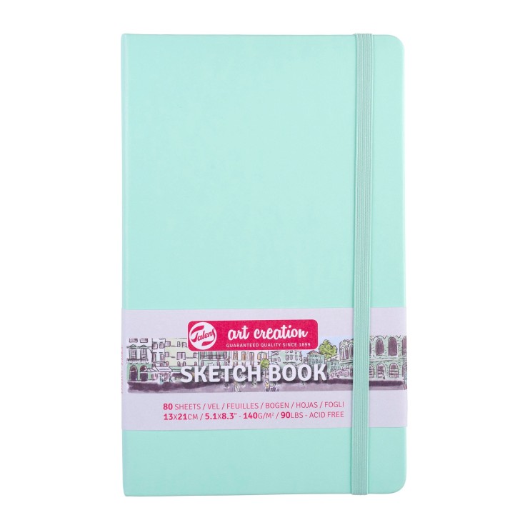 Блокнот для зарисовок Art Creation "Fresh Mint" 13х21см, 80л, 140гр/м² (твердая обложка)