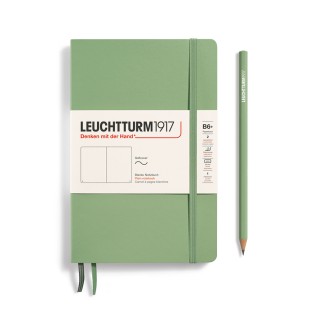 Блокнот без линовки Leuchtturm1917 "Paperback" B6+,61л, 80гр/м², мягкая обложка,Зеленый Шалфей (363935)