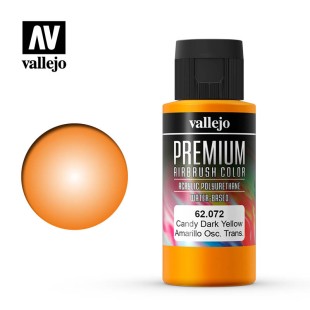 Краска для аэрографии Vallejo "Premium" цвет 62.072 (Candy Dark Yellow), 60 мл