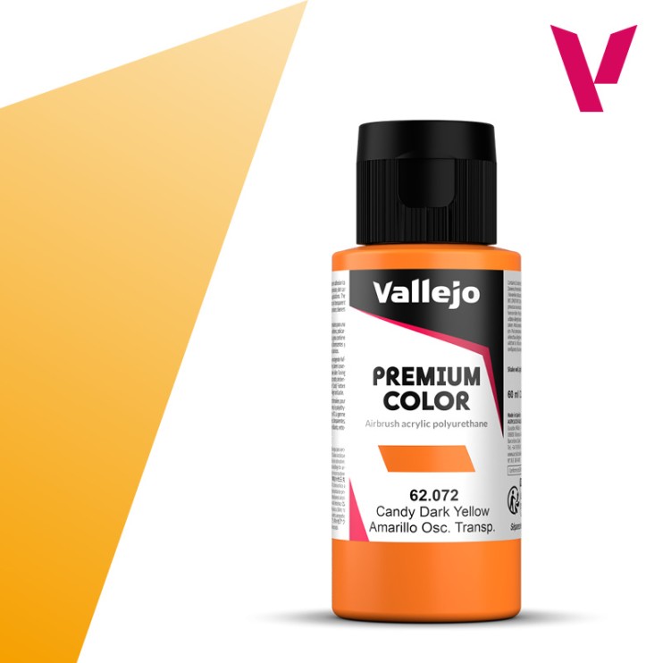 Акрил для аэрографии "Premium" 62.072 (Candy Dark Yellow), 60 мл