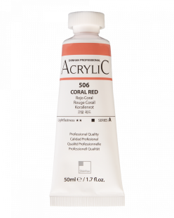 Краска акриловая ShinHan "Professional" №506 Красный коралловый, туба 50мл 