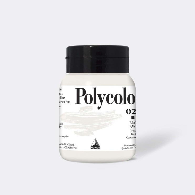 Краска акриловая Maimeri "Polycolor" 500 мл, №020 белила цинковые