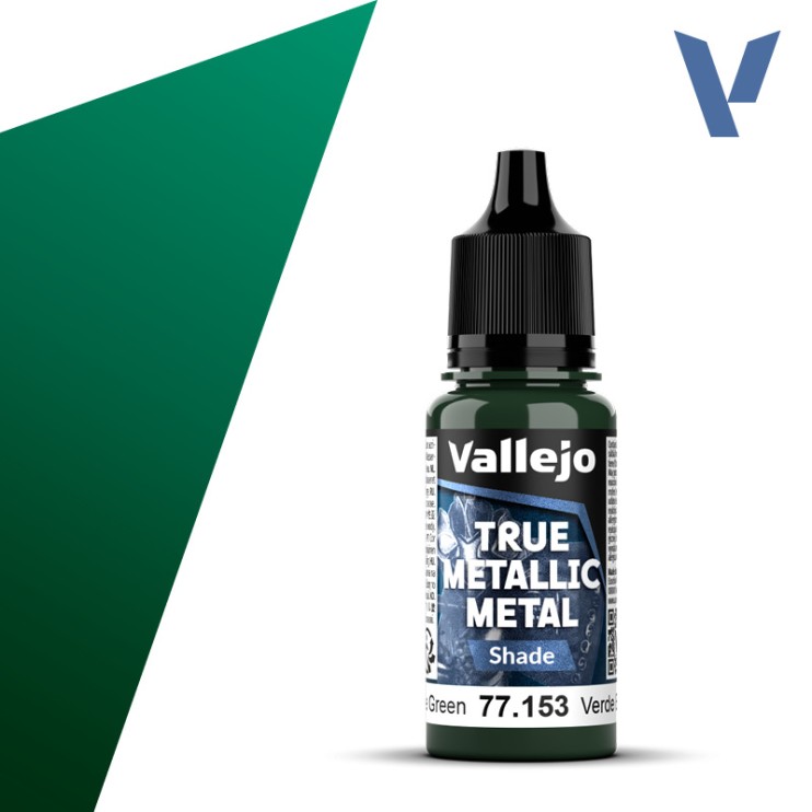 Краска акрил Vallejo "True Metallic Metal" 77.153 Beetle Green, 18мл (серия Shade)