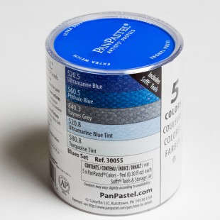 Набор сухой пастели PanPastel "Blues" 5 цветов PP30055