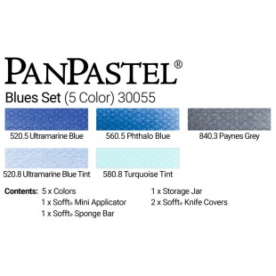 Набор сухой пастели PanPastel "Blues" 5 цветов PP30055