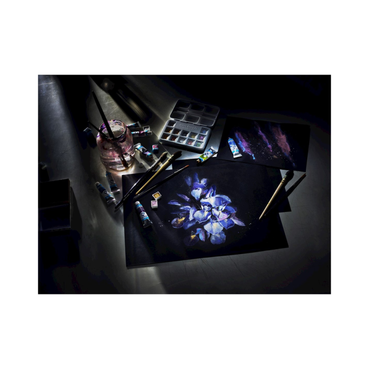 Альбом для акварели Van Gogh postcard 200гр/м² 10.5*15см черные листы склейка по 1 стороне