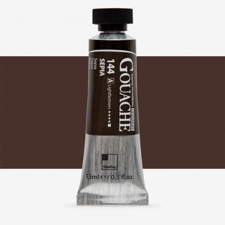 Гуашь Shinhan "Designers GOUACHE" №144(A) Sepia (Сепия), туба 15мл