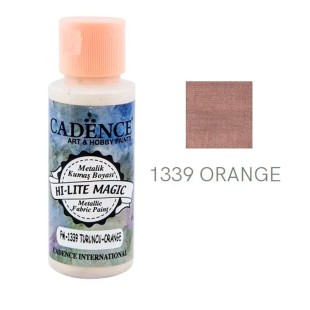 Краска по ткани Cadence "Hi-Lite Magic Metallic" 1339 оранжевый, 59мл