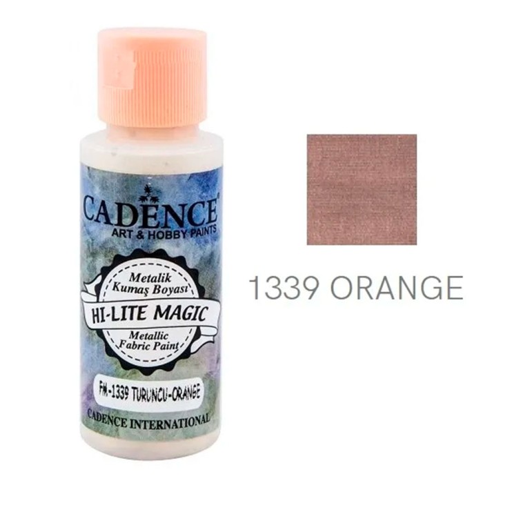 Краска по ткани "Hi-Lite Magic Metallic" 1339 оранжевый, 59мл