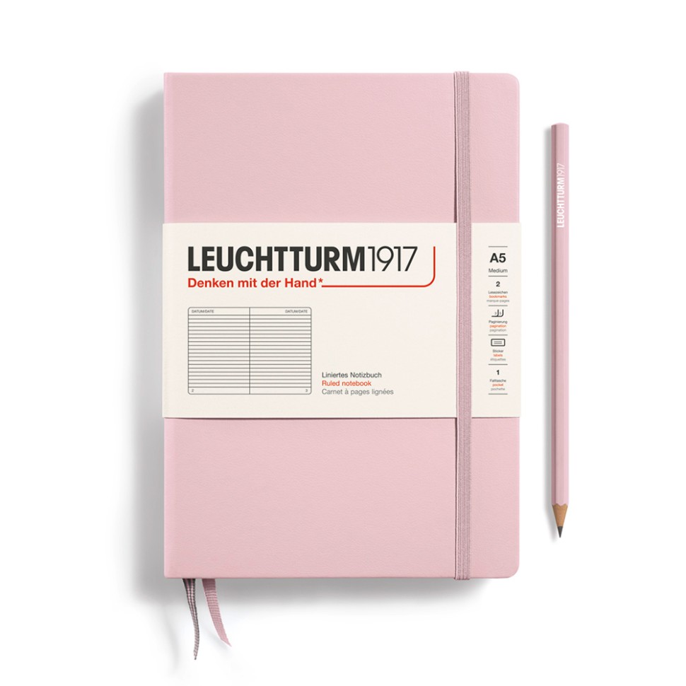 Блокнот в линейку Leuchtturm1917 "Medium" A5, 125л, 80гр/м², твердая ...