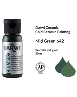 Краска для керамики Darwi "Ceramic" 642 Bottle green, 50мл