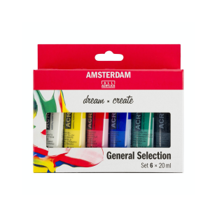 Набор акриловых красок Amsterdam "General selection" 6 туб по 20мл