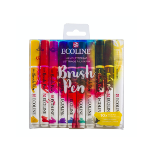 Набор акварельных маркеров "Ecoline" 10 цветов (леттеринг)