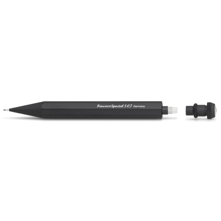 Карандаш механический KAWECO "SPECIAL S" 0.7мм с ластиком, Black (10000534)