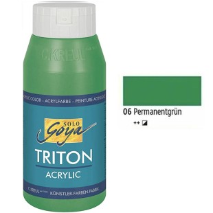 Краска акриловая Solo Goya "Triton" №06 Зеленый стойкий, 750мл.