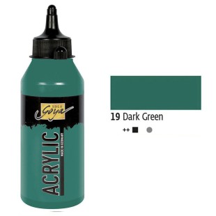 Краска акриловая Solo Goya "Acryl" №19 Зеленый темный, 250мл