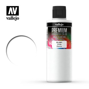 Краска для аэрографии Vallejo "Premium" цвет 63.001 (White), 200 мл