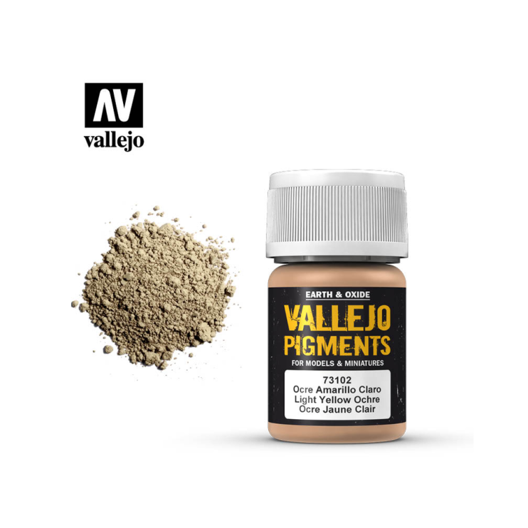 Пигмент художественный "Vallejo Pigment" 73.102 Light Yellow Ocre