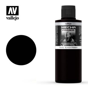 Грунт акриловый Vallejo "Mecha Primer" 74.642 (Black), 200мл.