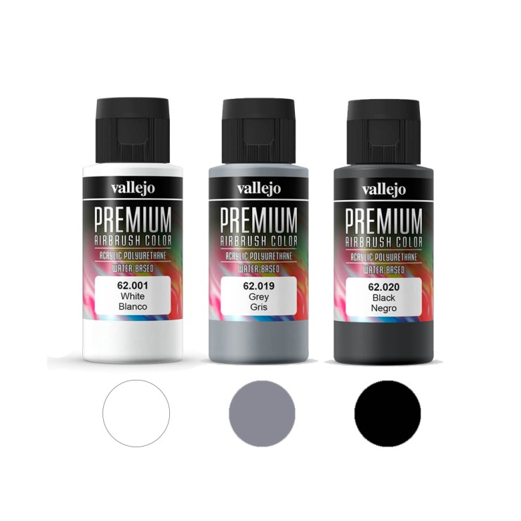 Набор из 3 красок "Premium" №001, 019, 020) по 60мл