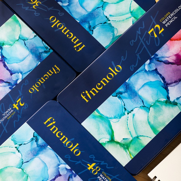 Набор акварельных карандашей "Finenolo" 24 цвета в металлическом пенале