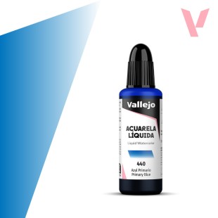 Жидкая акварель Vallejo "Acuarela Liquida" 440 Primary Blue, 32 мл